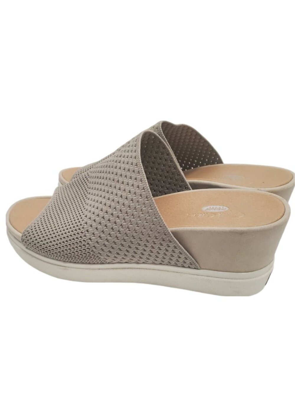 D'Scholls Women's Oyster Mesh Knit Sonia Open Toe Platform Slide Sandals Sz 7.5M - Picture 7 of 16